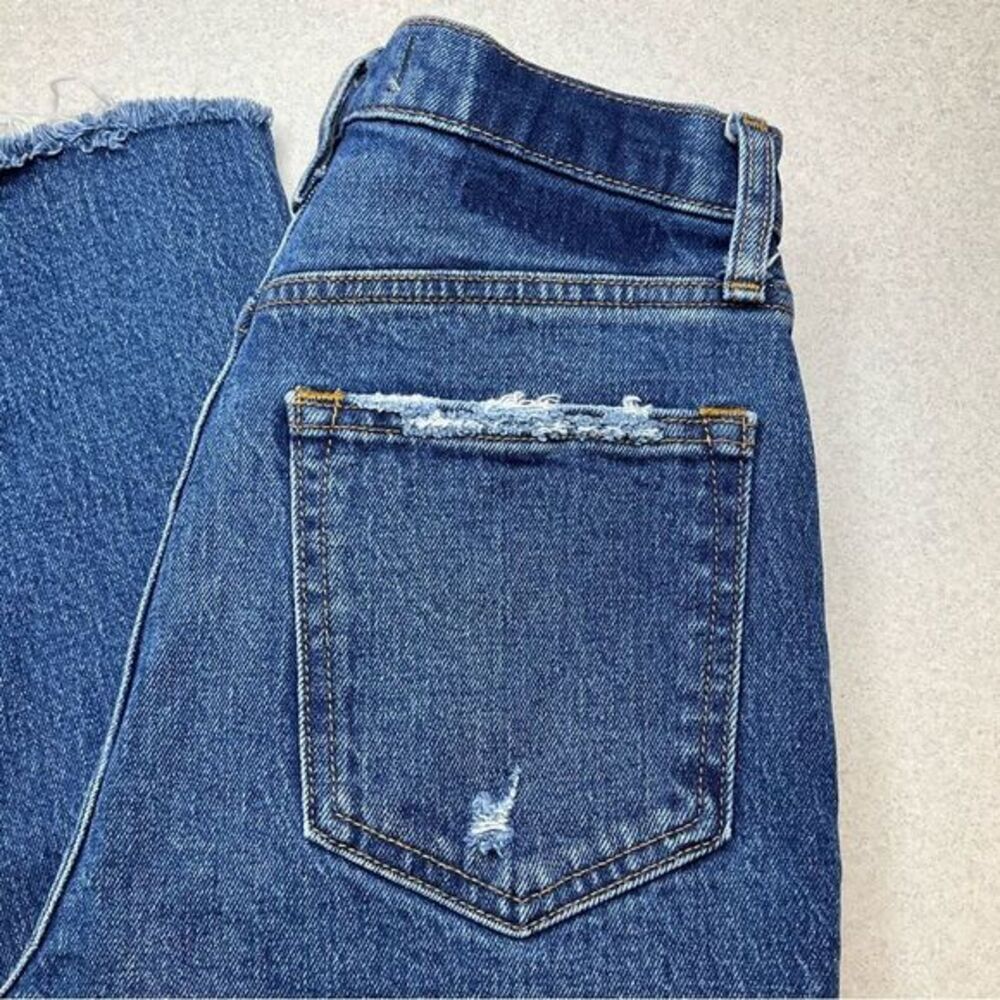 A&F Kick Flare Ultra High Rise 26 Regular Medium Distressed Button Fly - Picture 6 of 9
